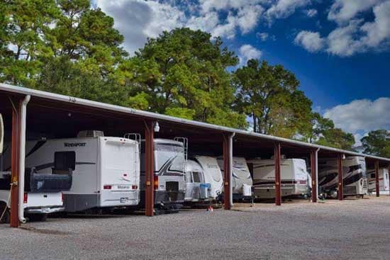 Photo of covered RV parking.
