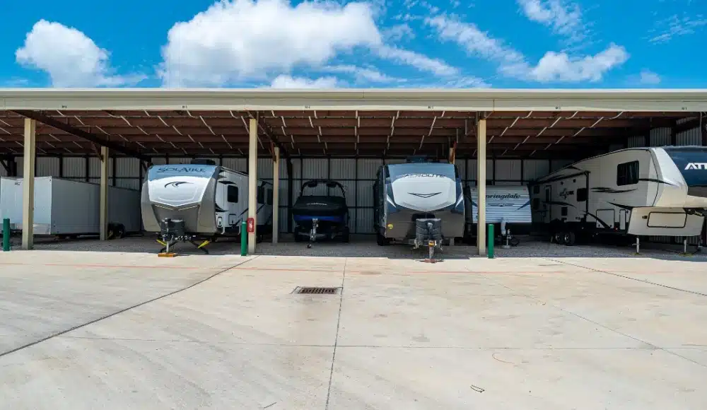 Photo of covered RV parking.