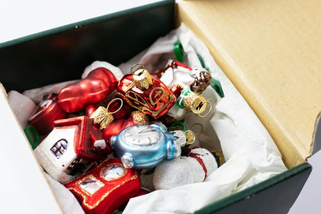 Christmas Decorations inside the Box